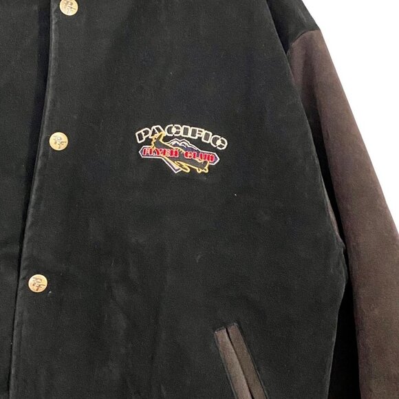 Pacific Flyers Club Jacket Faux Suede Insulated Brown XXL - Picture 3 of 7